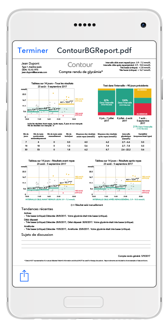 Téléchargez vos résultats sur votre téléphone