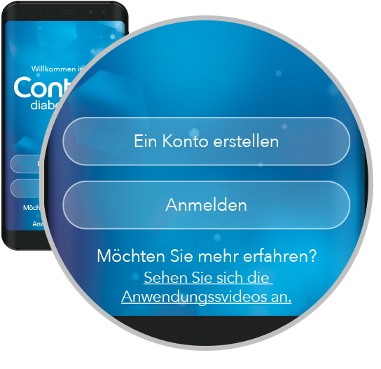 Create an account screen